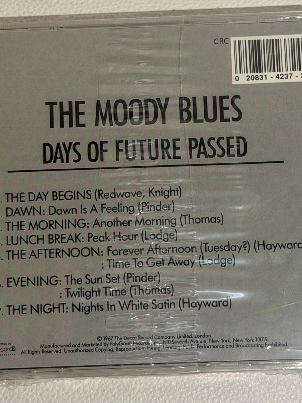 The Moody Blues Days of Future Passed CD NEW SEALED Deram CRC Club Edition - Picture 15 of 16